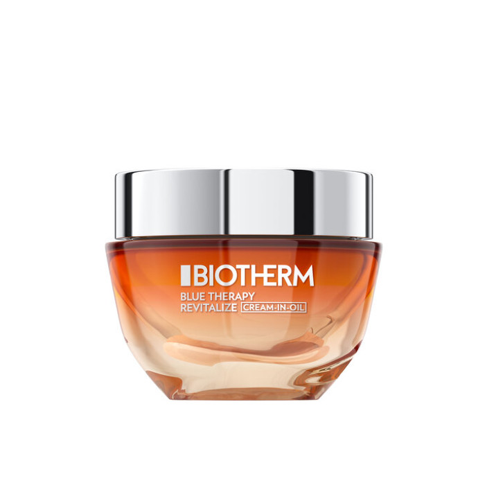 Biotherm regenera la piel. Life Plankton | Fermogenesis™ | Retinol BLUE THERAPY REVITALIZE CREAM-IN-OIL Crema en aceite de día, nutrición y luminosidad