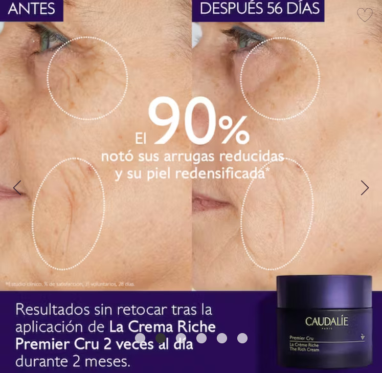 CAUDALIE los beneficios de la vid para el tratamiento y cuidado de la piel. Premier Cru La Crema Riche antiedad global