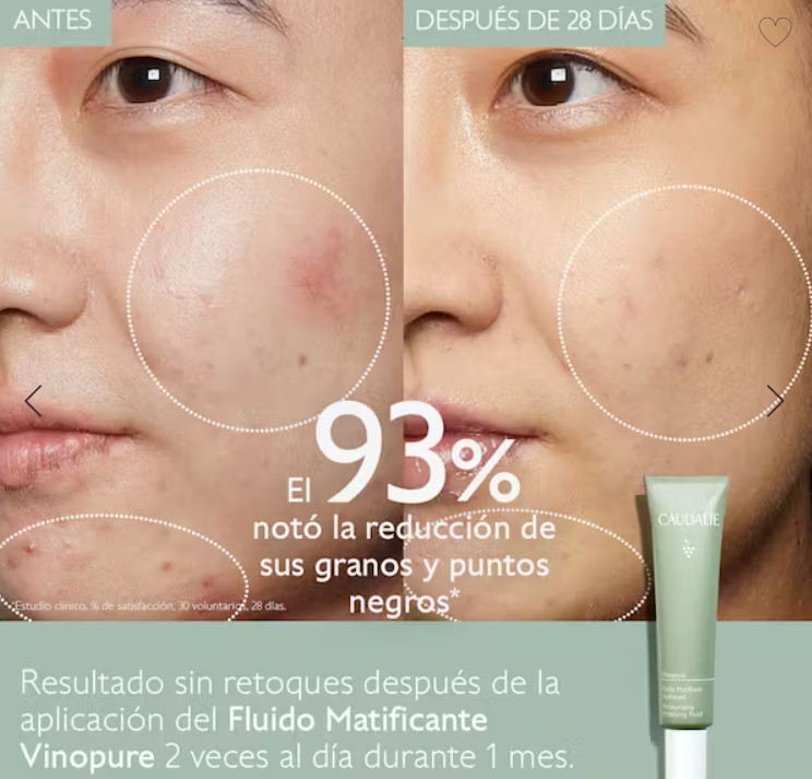CAUDALIE los beneficios de la vid para el tratamiento y cuidado de la piel. Vinopure Fluido Matificante Hidratante