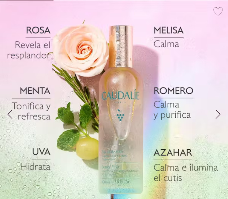 CAUDALIE los beneficios de la vid para el tratamiento y cuidado de la piel. Agua de Belleza