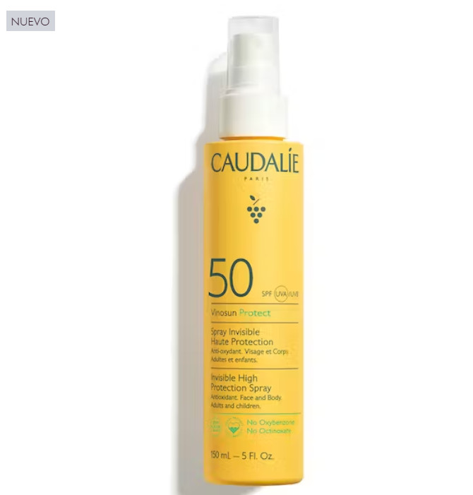 CAUDALIE los beneficios de la vid para el tratamiento y cuidado de la piel. Vinosun ProtectSpray Invisible de Alta Protección SPF50