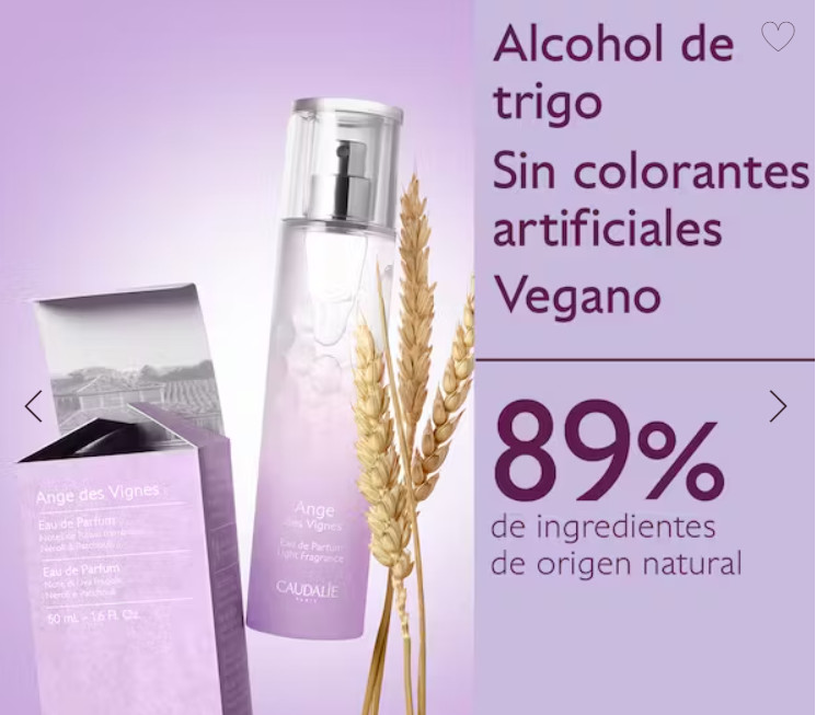 CAUDALIE los beneficios de la vid para el tratamiento y cuidado de la piel. Eau de Parfum Ange des Vignes