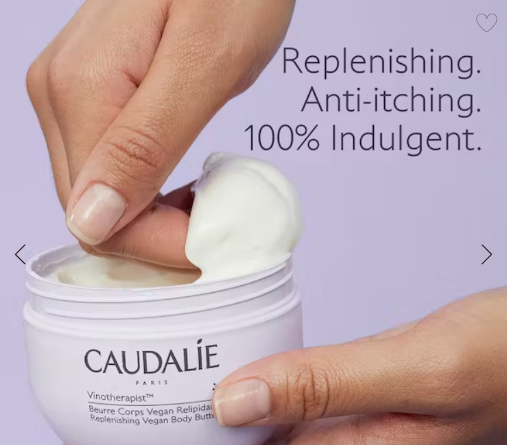 CAUDALIE los beneficios de la vid para el tratamiento y cuidado de la piel. Vinotherapist™Manteca Corporal Vegana Relipidante