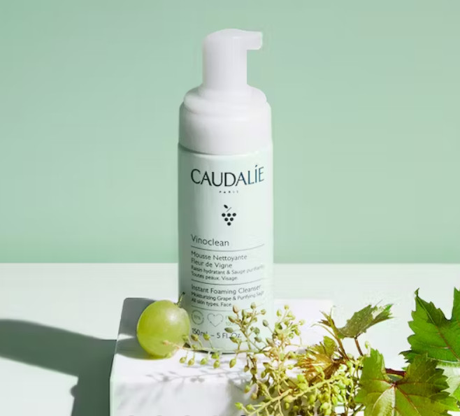CAUDALIE los beneficios de la vid para el tratamiento y cuidado de la piel. Vinoclean Espuma Limpiadora