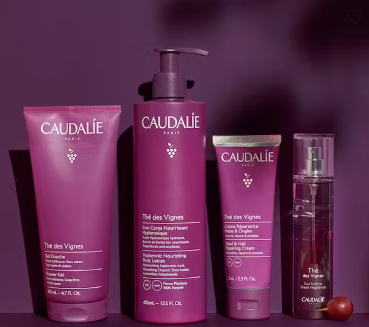 CAUDALIE los beneficios de la vid para el tratamiento y cuidado de la piel. Thé des Vignes Tratamiento Corporal Nutritivo Hialurónico