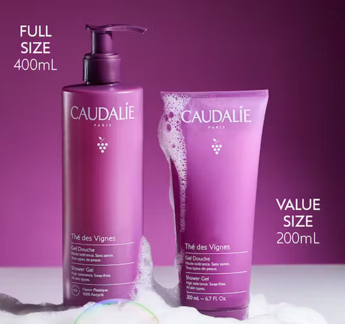 CAUDALIE los beneficios de la vid para el tratamiento y cuidado de la piel. Gel de Ducha Thé des Vignes