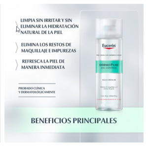 Eucerin productos dermocosméticos que cuidan la piel DERMOPURE OIL CONTROL Agua Micelar
