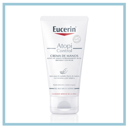 Eucerin productos dermocosméticos que cuidan la piel AtopiControl Crema de manos