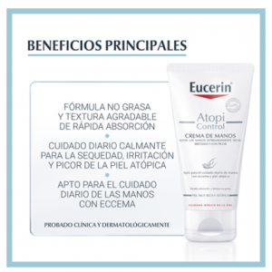 Eucerin productos dermocosméticos que cuidan la piel AtopiControl Crema de manos