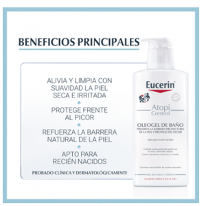 Eucerin productos dermocosméticos que cuidan la piel AtopiControl Oleogel de Baño