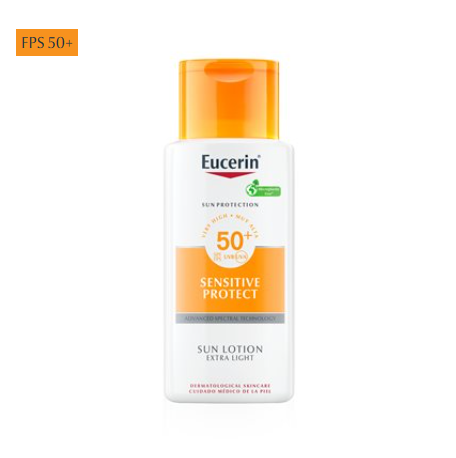 Eucerin productos dermocosméticos que cuidan la piel Sun Body Sensitive Protect Extra Light Lotion FPS 50+