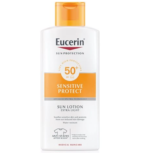Eucerin productos dermocosméticos que cuidan la piel Sun Lotion Extra Light Sensitive Protect FPS 50+