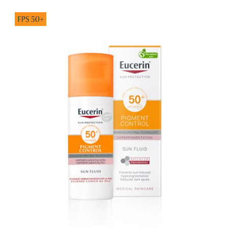 Eucerin productos dermocosméticos que cuidan la piel Sun Face Pigment Control Fluid FPS 50+