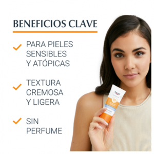 Eucerin productos dermocosméticos que cuidan la piel Sun Face Sensitive Protect Cream FPS 50+