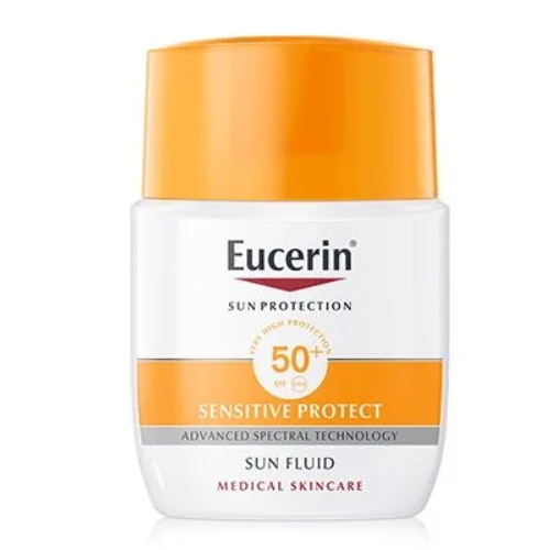 Eucerin productos dermocosméticos que cuidan la piel Sun Fluid Sensitive Protect FPS 50+