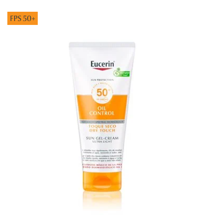 Eucerin productos dermocosméticos que cuidan la piel Sun Body Oil Control Gel-Crema FPS 50+