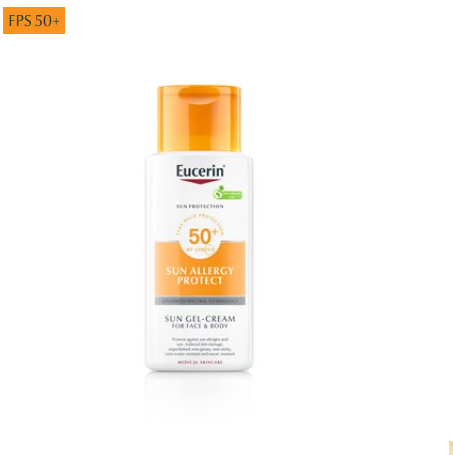 Eucerin productos dermocosméticos que cuidan la piel Sun Body Allergy Protect Gel-Crema FPS 50+