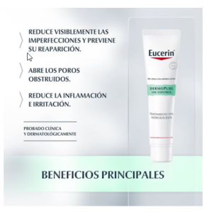 Eucerin productos dermocosméticos que cuidan la piel DERMOPURE OIL CONTROL 10% Hidroxiácidos