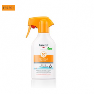 Eucerin productos dermocosméticos que cuidan la piel Sun Kids Sensitive Protect Trigger Spray FPS 50+