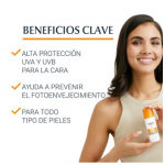 Eucerin productos dermocosméticos que cuidan la piel Sun Face Photoaging Control Fluid FPS 50+