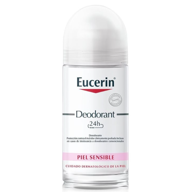 Eucerin productos dermocosméticos que cuidan la piel Desodorante Piel Sensible Roll-On 24h