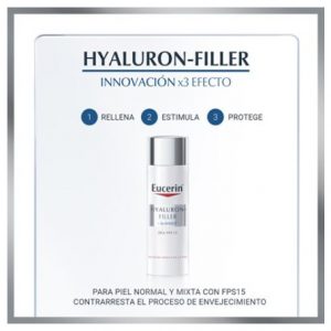 Eucerin productos dermocosméticos que cuidan la piel Hyaluron-Filler Día FPS 15 para piel normal y mixta
