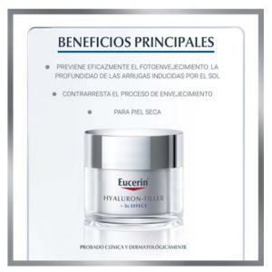 Eucerin productos dermocosméticos que cuidan la piel Hyaluron-Filler Día FPS 15 para piel seca
