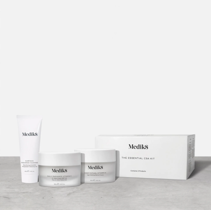 Medik8 Piel Bella de por Vida THE ESSENTIAL CSA KIT Diseñado para quienes son nuevos en la CSA y buscan una rutina sencilla.