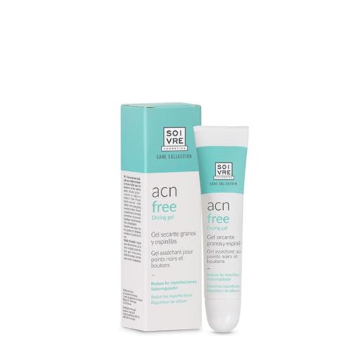 SOIVRE COSMETICS GEL SECANTE 15ML ACN Free Seca granos y espinillas.