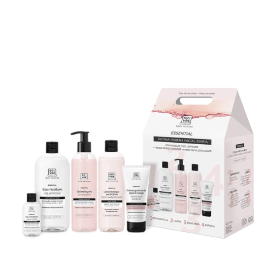SOIVRE COSMETICS PACK RUTINA HIGIENE FACIAL Essential Rutina higiene facial con tratamiento DESCUBRE MÁS AQUÍ.