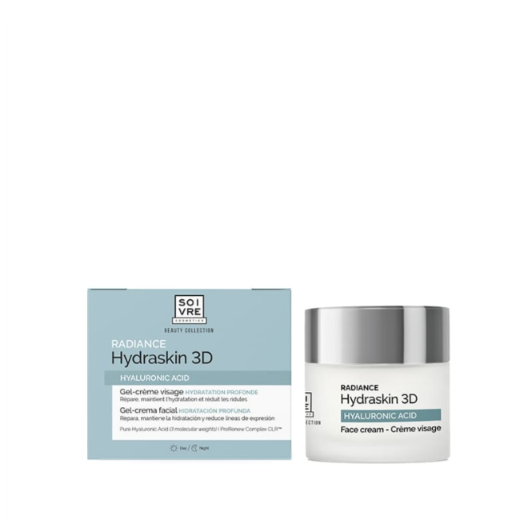 SOIVRE COSMETICS CREMA FACIAL RADIANCE HYDRASKIN 3D 50ML Radiance Ácido Hialurónico. Piel hidratada y jugosa.