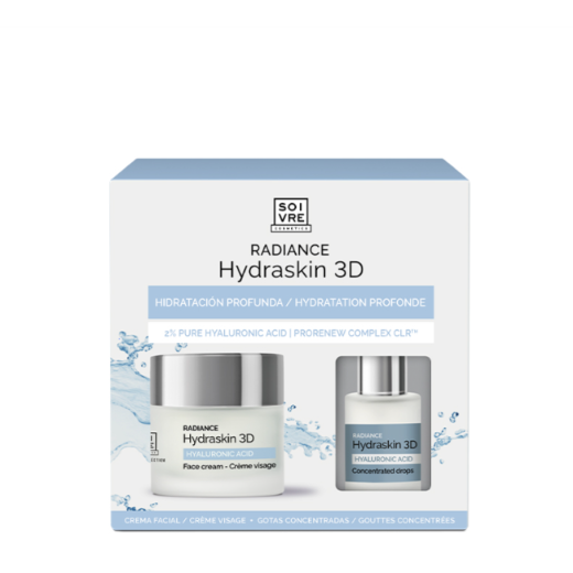 SOIVRE COSMETICS COFRE RADIANCE HYDRASKIN 3D Radiance Tratamiento hidratante. Crema facial y gotas concentradas.