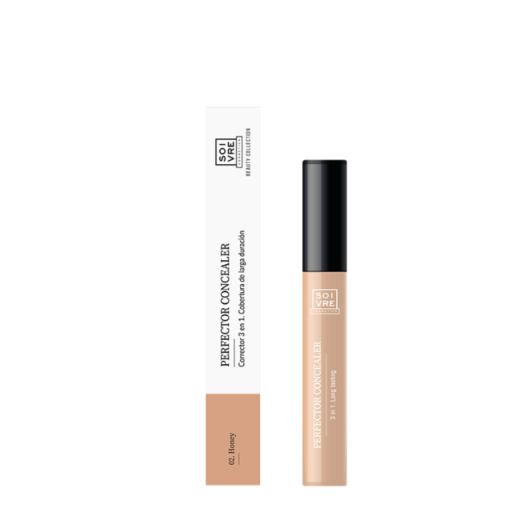 SOIVRE COSMETICS PERFECTOR CONCEALER HONEY 5ML Maquillaje Corrector 3 en 1. Larga duración.