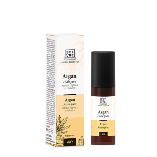 SOIVRE COSMETICS ACEITE PURO 30ML Argán Retrasa el envejecimiento prematuro de la piel.