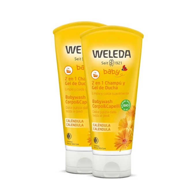 Weleda cosmética natural y bio Duplo Champú y Gel de Ducha de Caléndula
