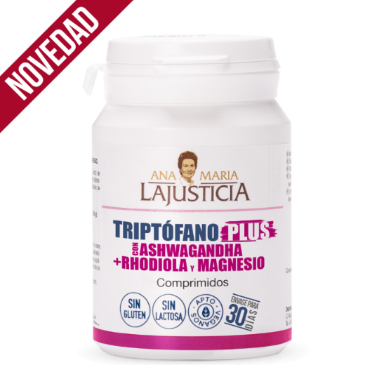 Ana María Lajusticia nutrientes, cuidado y conservación de la salud TRIPTOFANO PLUS CON ASHWAGANDHA+ RHODIOLA Y MAGNESIO (60 comp.)