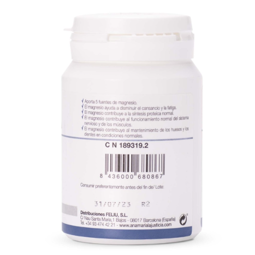 Ana María Lajusticia nutrientes, cuidado y conservación de la salud MAGNESIO TOTAL 5 (100 comp.)