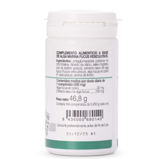 Ana María Lajusticia nutrientes, cuidado y conservación de la salud ALGAS Sabor limón (104 comp.)