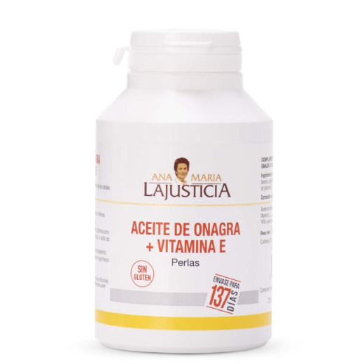 Ana María Lajusticia nutrientes, cuidado y conservación de la salud ACEITE DE ONAGRA + VITAMINA E (275 perlas)