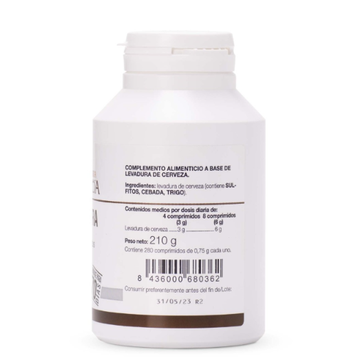 Ana María Lajusticia nutrientes, cuidado y conservación de la salud LEVADURA DE CERVEZA (280 comp.)