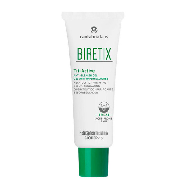 BIRETIX regenerar e hidratar la piel con tendencia acnéica  BIRETIX Tri Active Gel Previene y corrige granos y marcas de acné