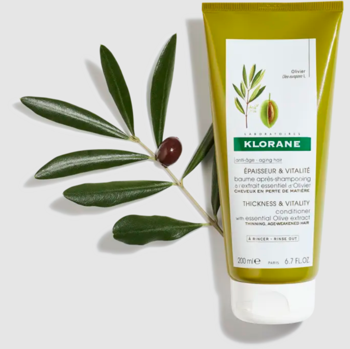 KLORANE Cuidados del cabello inspirados en la botánica OLIVA | CABELLO Acondicionador al extracto esencial de olivo Desenreda - Revitaliza