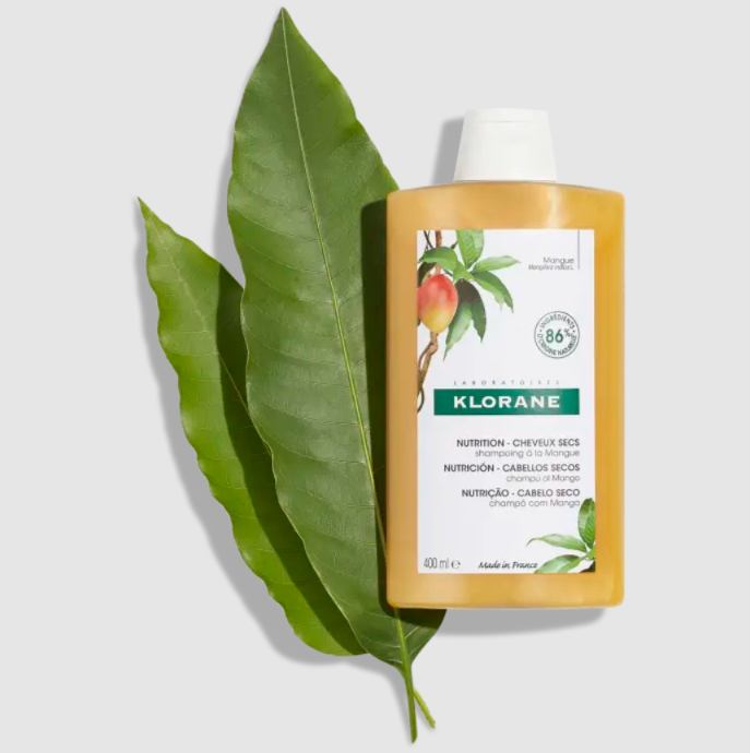 KLORANE Cuidados del cabello inspirados en la botánica MANGO | CABELLO Champú al Mango Realza el brillo - Nutre - Limpia