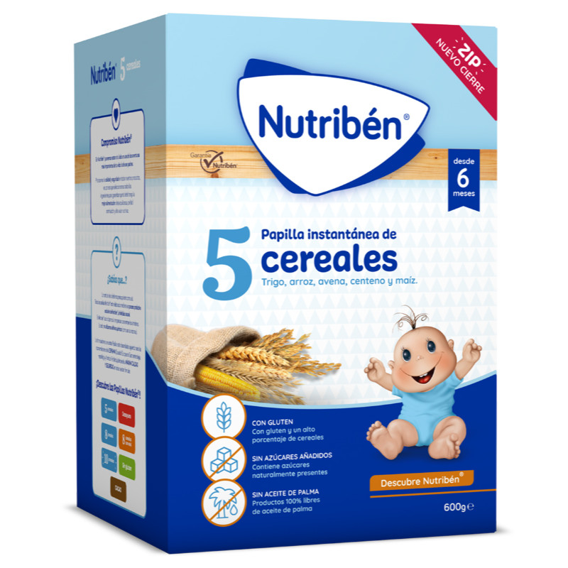 NUTRIBEN la mejor alimentación infantil, potitos y papillas Nutribén® 5 Cereales