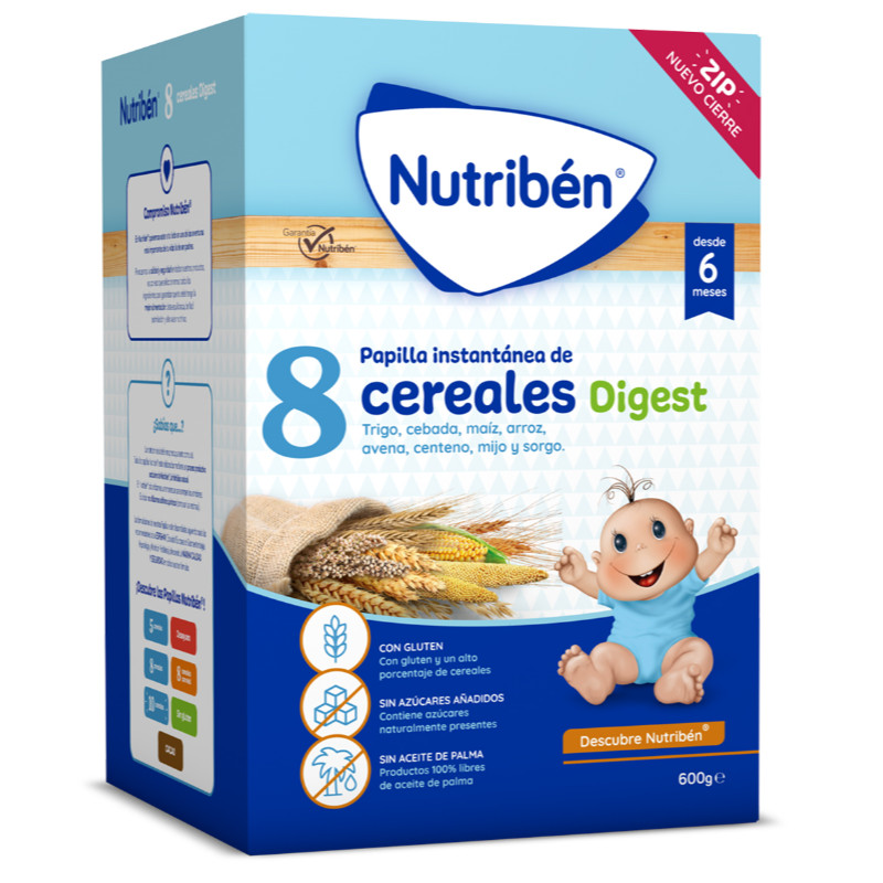 NUTRIBEN la mejor alimentación infantil, potitos y papillas Nutribén® 8 Cereales Digest