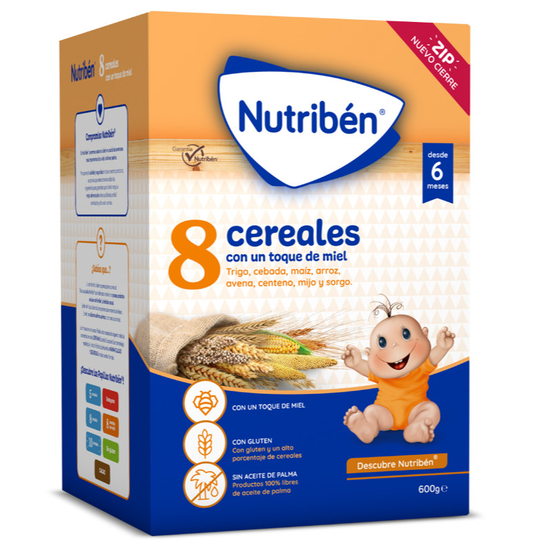 NUTRIBEN la mejor alimentación infantil, potitos y papillas Nutribén® 8 Cereales con un toque de miel