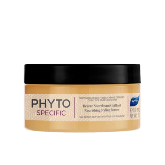 PHYTO Fuerza, Crecimiento, Volumen | Cabellos y Uñas CURLY, FRIZZY, RELAXED HAIR - Nourishes, softens PHYTOSPECIFIC NOURISHING STYLING BUTTER