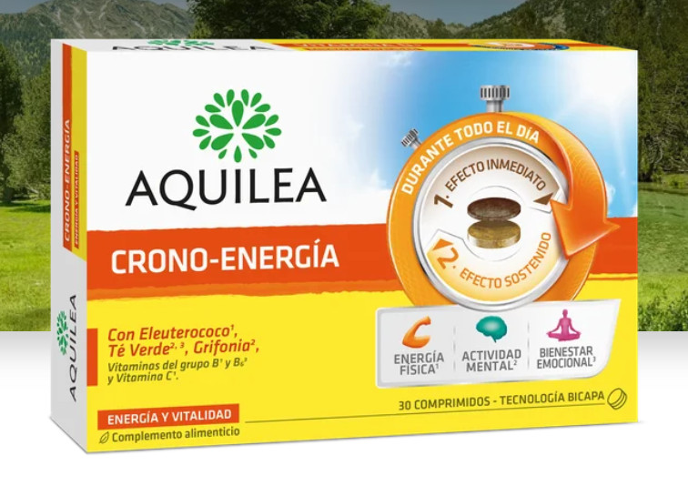 Comprar en Gran Farmacia Andorra AQUILEA Aquilea Crono-Energía La única solución a tu falta de energía para todo el día.