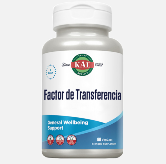 Comprar en Gran Farmacia Andorra KAL Factor de Transferencia-60 cápsulas. Apto para vegetarianos.