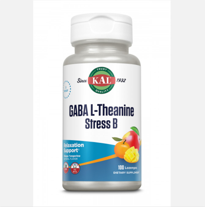 Comprar en Gran Farmacia Andorra Gaba L-Teanina Stress B- 100 Lozenges. Apto Para Veganos. Sabor A Mango Y Mandarina